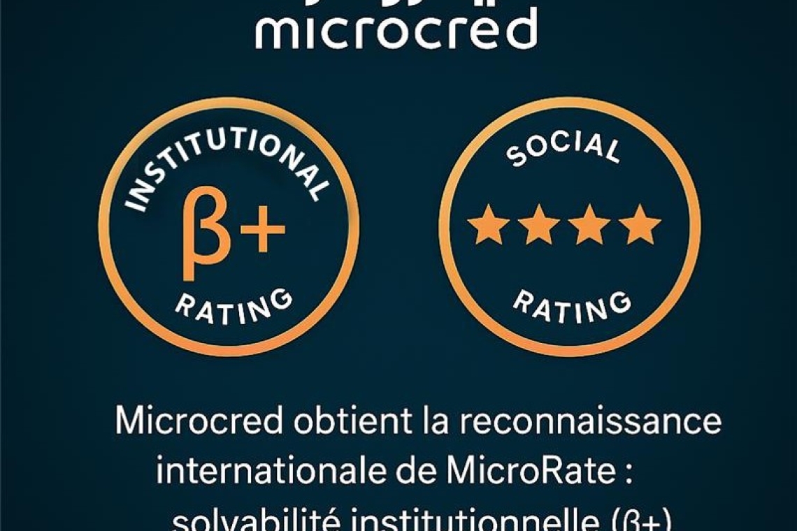 Microcred SA reconnue par MicroRate pour sa solidité institutionnelle et son impact social